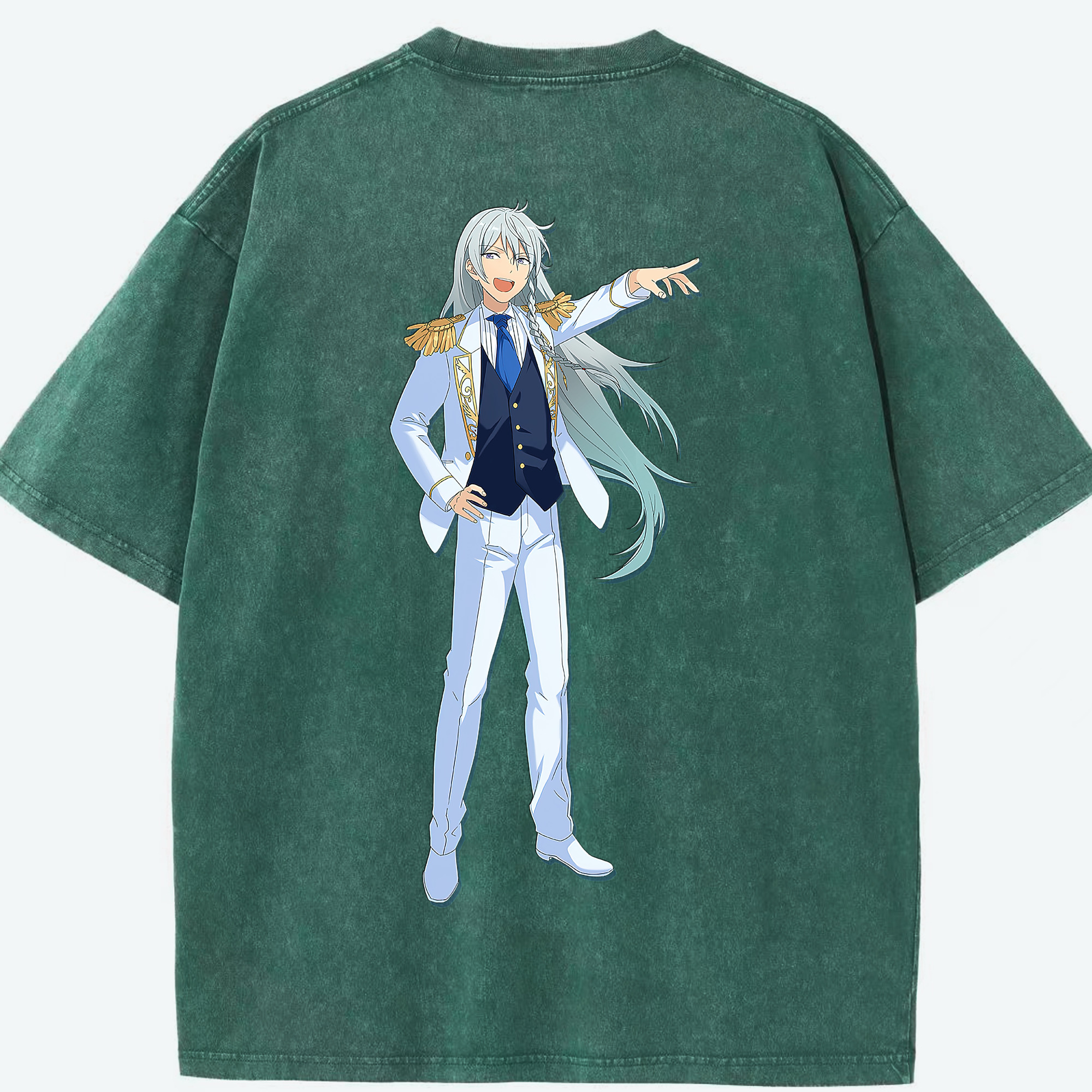 （画像用） あんさんぶるスターズ! Ensemble Stars 綿100% ヴィンテージ風 半袖Tシャツ（背面プリント）